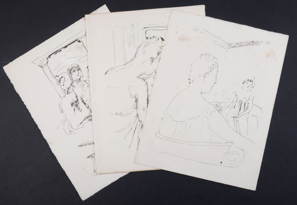 Litografia Bonnard - La vie de Sainte Monique #6, 1930 - Set of 3 lithographs
