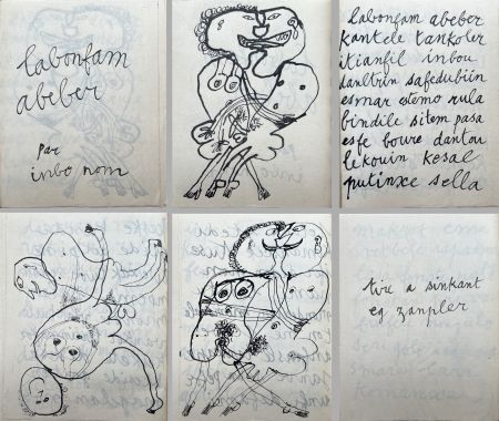 Libro Illustrato Dubuffet - LABONFAM ABEBER PAR INBO NOM (1950)