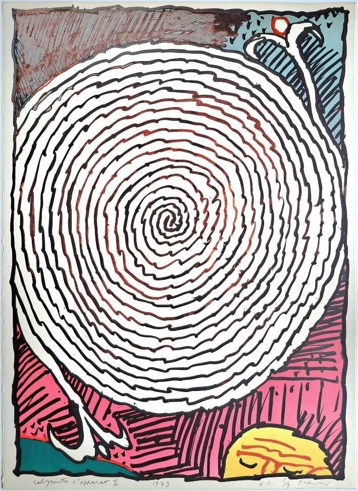 Litografia Alechinsky - Labyrinthe d’apparat IV