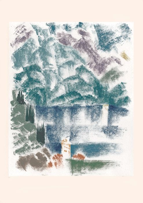 Litografia Masson - Lac de Côme (Voyage à Venise)