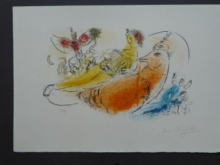 Litografia Chagall - L'accordéoniste , 1957
