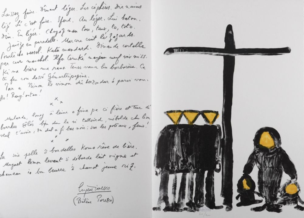 Litografia Ionesco - Laissez faire, 1987 - Hand-signed