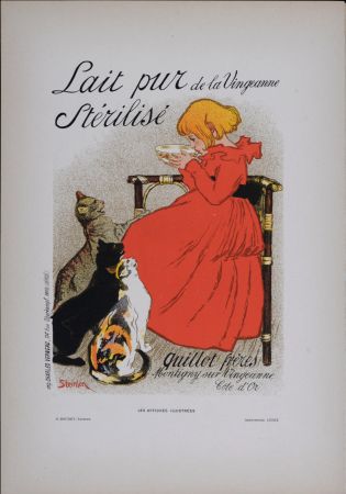 Litografia Steinlen - Lait Pur de la Vingeanne, 1896