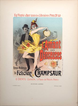 Litografia Cheret - L'Amant des Danseuses, 1896