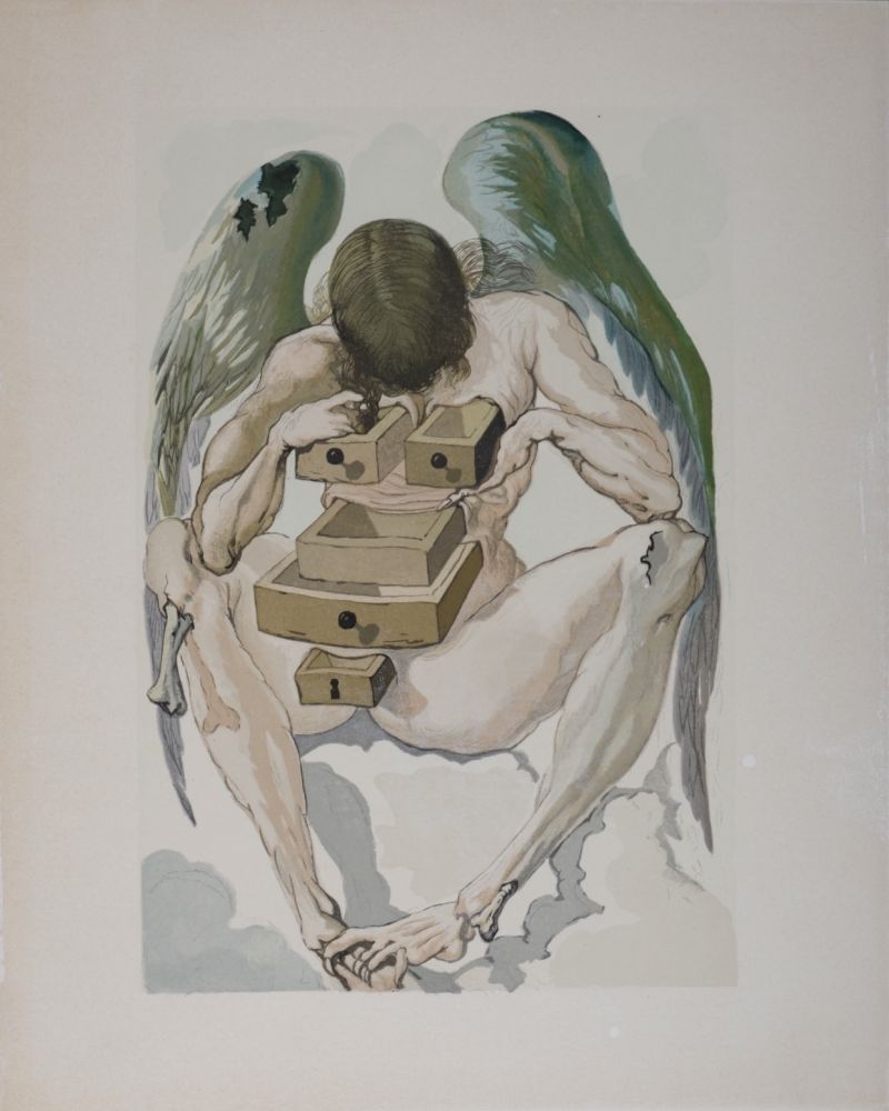 Litografia Dali - L'ange déchu