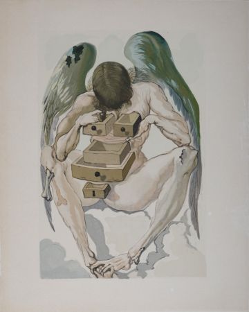 Litografia Dali - L'ange déchu