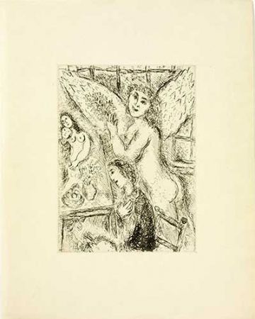 Incisione Chagall - L'apparition