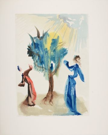 Incisione Su Legno Dali - L'arbre du Châtiment, 1963