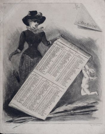 Litografia Boutet - L'Art Moderne, 1883