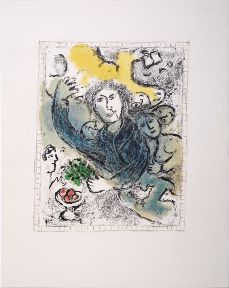 Litografia Chagall - L'Artiste II, 1978 - Very scarce!