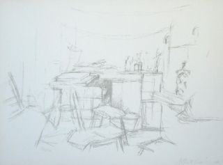 Litografia Giacometti - L'Atelier aux bouteilles