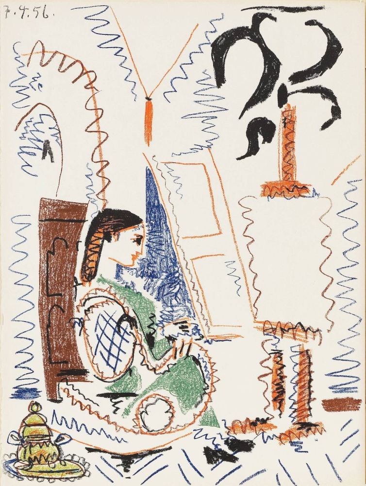 Litografia Picasso - L'atelier de Cannes (first state)