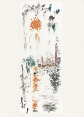 Litografia Masson - Le Bassin de St Marc (Voyage à Venise)