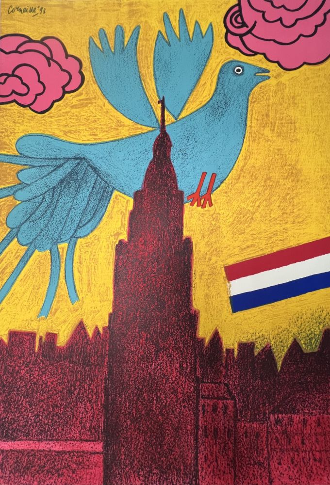 Litografia Corneille - Le Beffroi d'Amsterdam, 1993