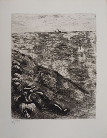 Incisione Chagall - Le berger et la mer