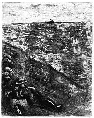 Acquaforte Chagall - Le Berger et la Mer