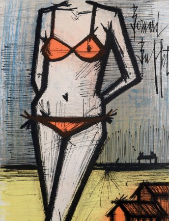 Litografia Buffet - Le Bikini, 1967.