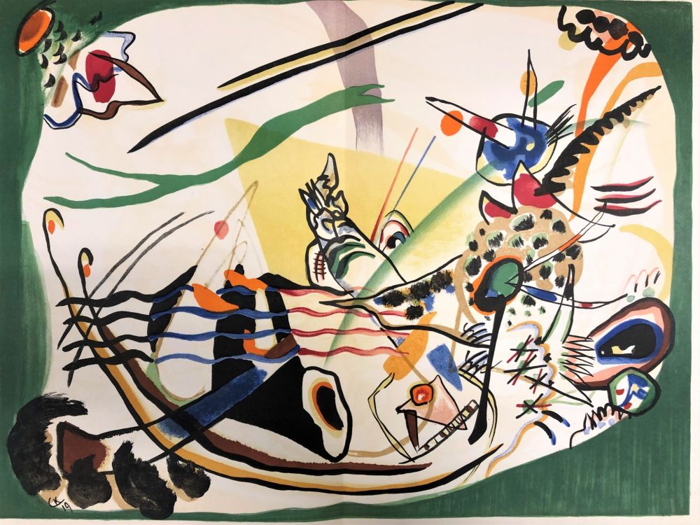 Litografia Kandinsky - Le bord vert