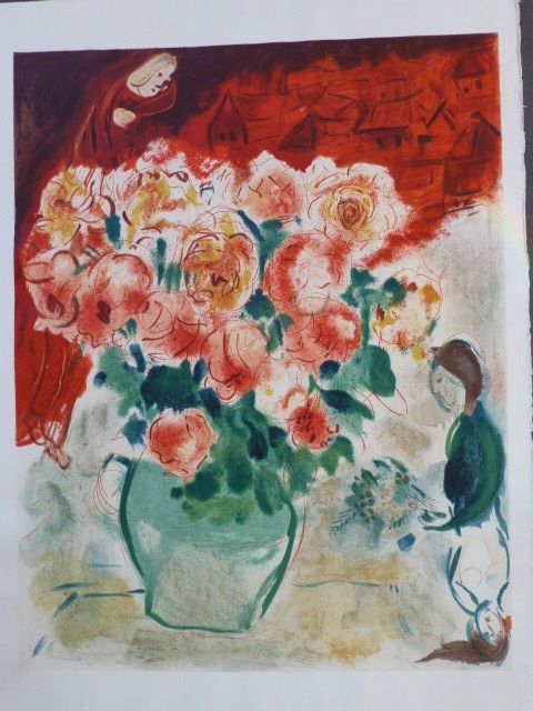 Litografia Chagall - Le bouquet 