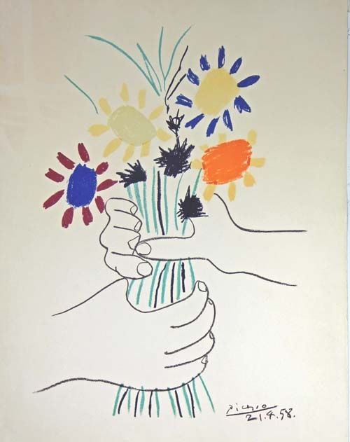 Litografia Picasso - Le Bouquet 