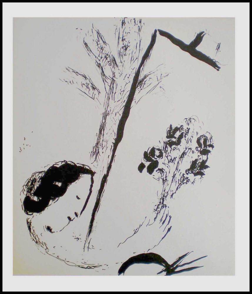 Litografia Chagall - LE BOUQUET A LA MAIN