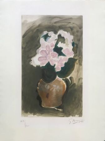 Acquatinta Braque - Le Bouquet rose 