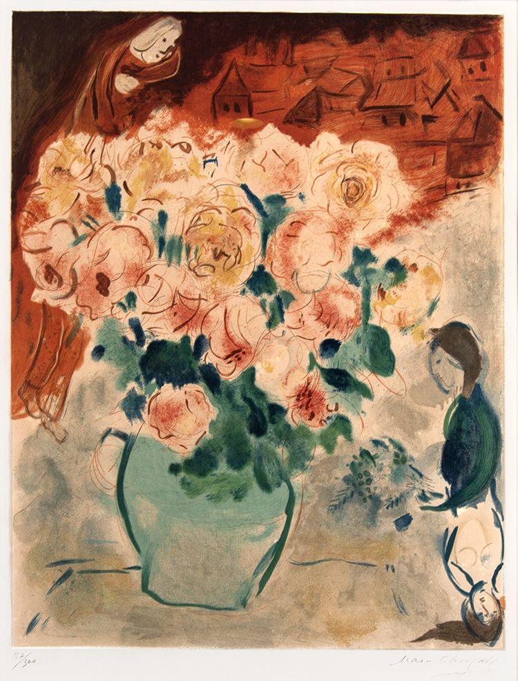 Litografia Chagall - Le Bouquet (The Bouquet)