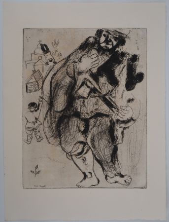 Incisione Chagall - Le bucheron aux pieds nus (Stéphane Bouchon, Charpentier)