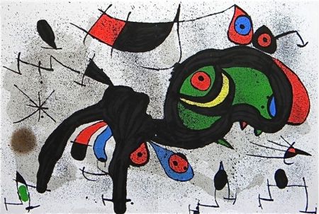 Litografia Miró - Le Bélier fleuri