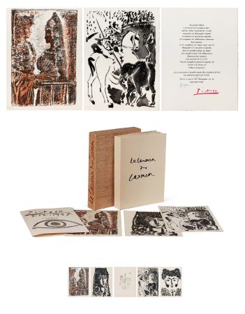 Libro Illustrato Picasso - LE CARMEN DES CARMEN : 3 aquatintes, 1 pointe-sèche et 1 lithographie originales (1954)