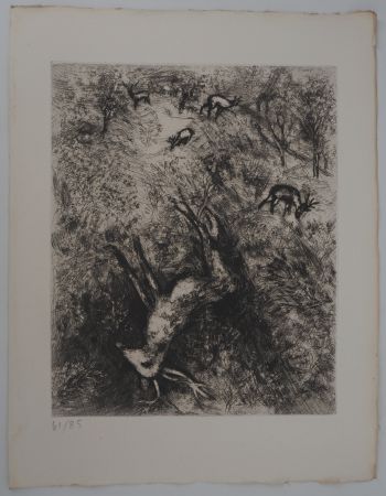 Incisione Chagall - Le cerf malade