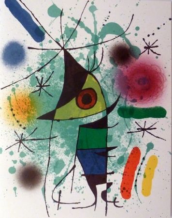 Litografia Miró - Le Chanteur