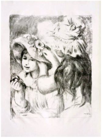 Litografia Renoir - LE CHAPEAU ÉPINGLÉ (1898). 2e planche.