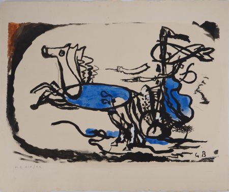 Litografia Braque - Le Char grec