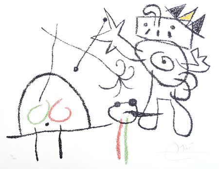 Litografia Miró - Le chat