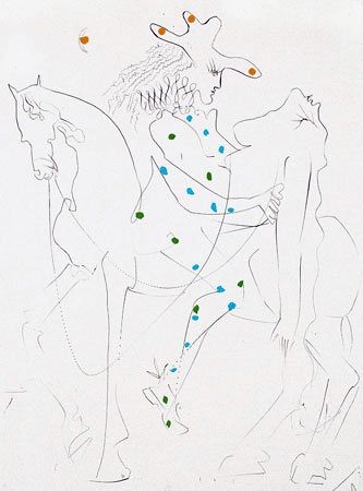 Incisione Dali - Le cheval de Picasso