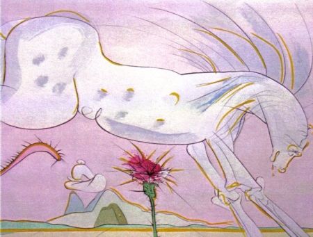 Incisione Dali - Le Cheval et le Loup (The Horse and the Wolf) 