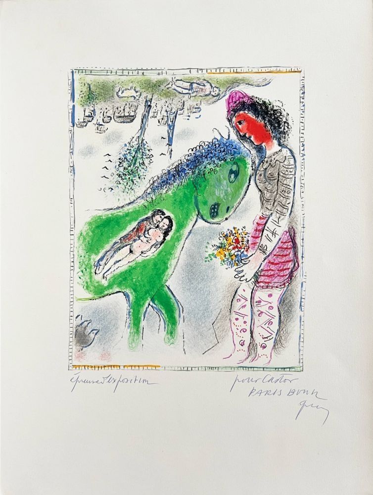 Litografia Chagall - Le Cheval Vert