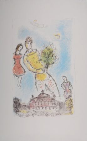 Litografia Chagall - Le Ciel de l'Opera