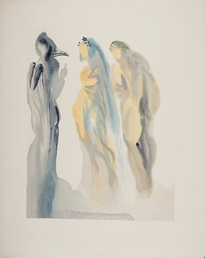 Incisione Su Legno Dali - Le Ciel de Vénus, 1963