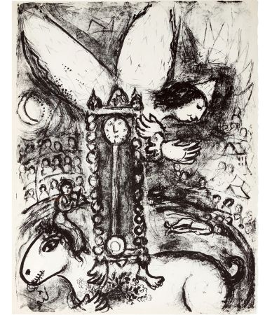 Non Tecnico Chagall - LE CIRQUE : Lithographie originale (Tériade, Paris 1967)