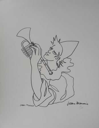 Litografia Marais  - Le Clown musicien