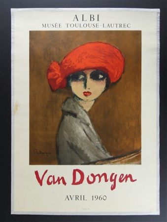 Litografia Van Dongen - Le Coquelicot - Albi 1960