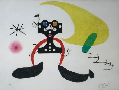 Litografia Miró - Le Cosmonaute 