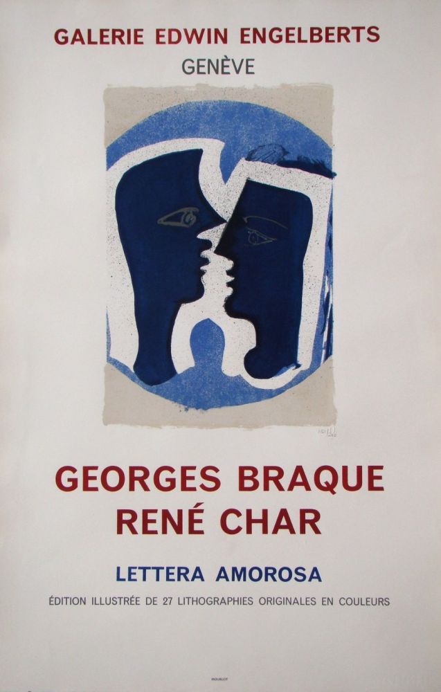 Litografia Braque - Le Couple - Lettera Amorosa