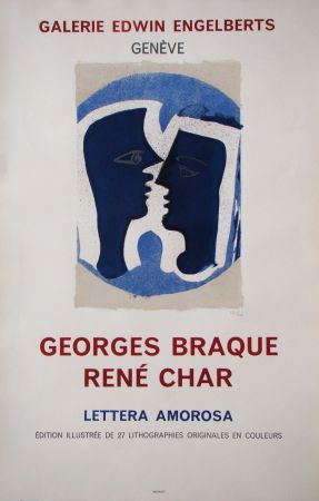 Litografia Braque - Le Couple - Lettera Amorosa
