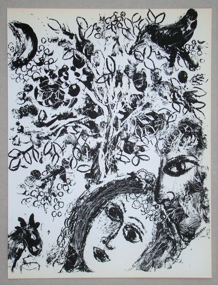 Litografia Chagall - Le Couple Devant L'Arbre