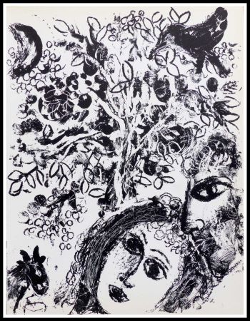 Litografia Chagall - LE COUPLE DEVANT L'ARBRE