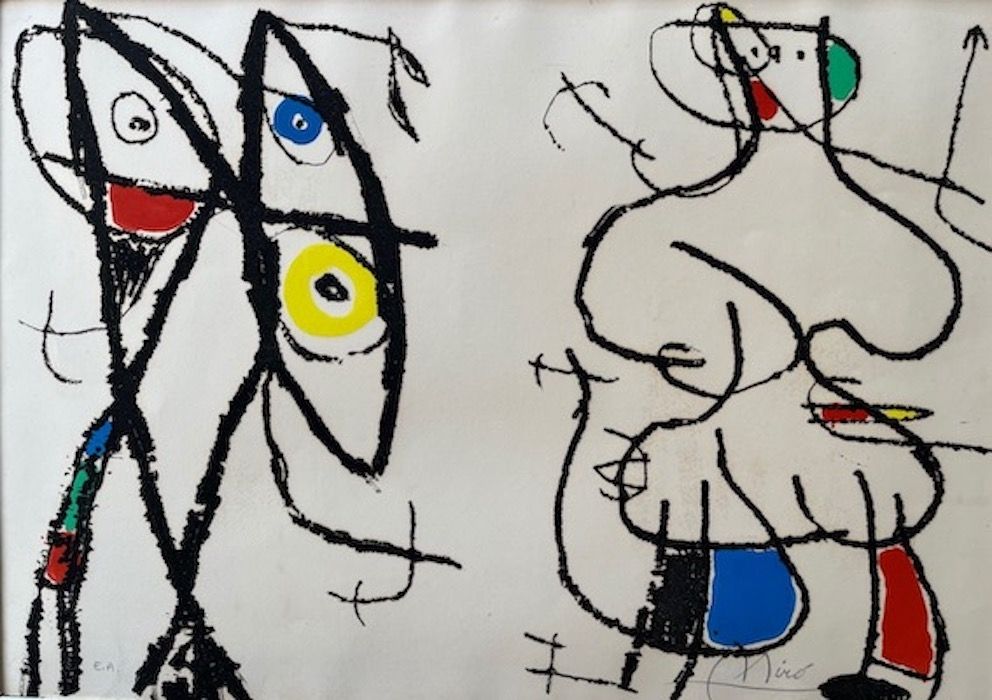 Acquaforte E Acquatinta Miró - Le Courtisan Grotesque
