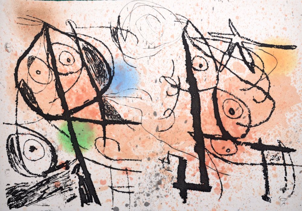 Acquaforte E Acquatinta Miró - Le Courtisan grotesque VII, 1974